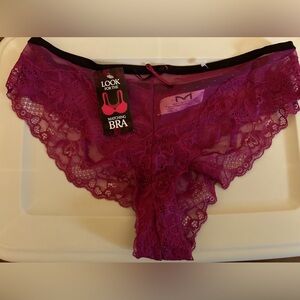 Maidenform Purple Cheeky Panty with Lace Detail